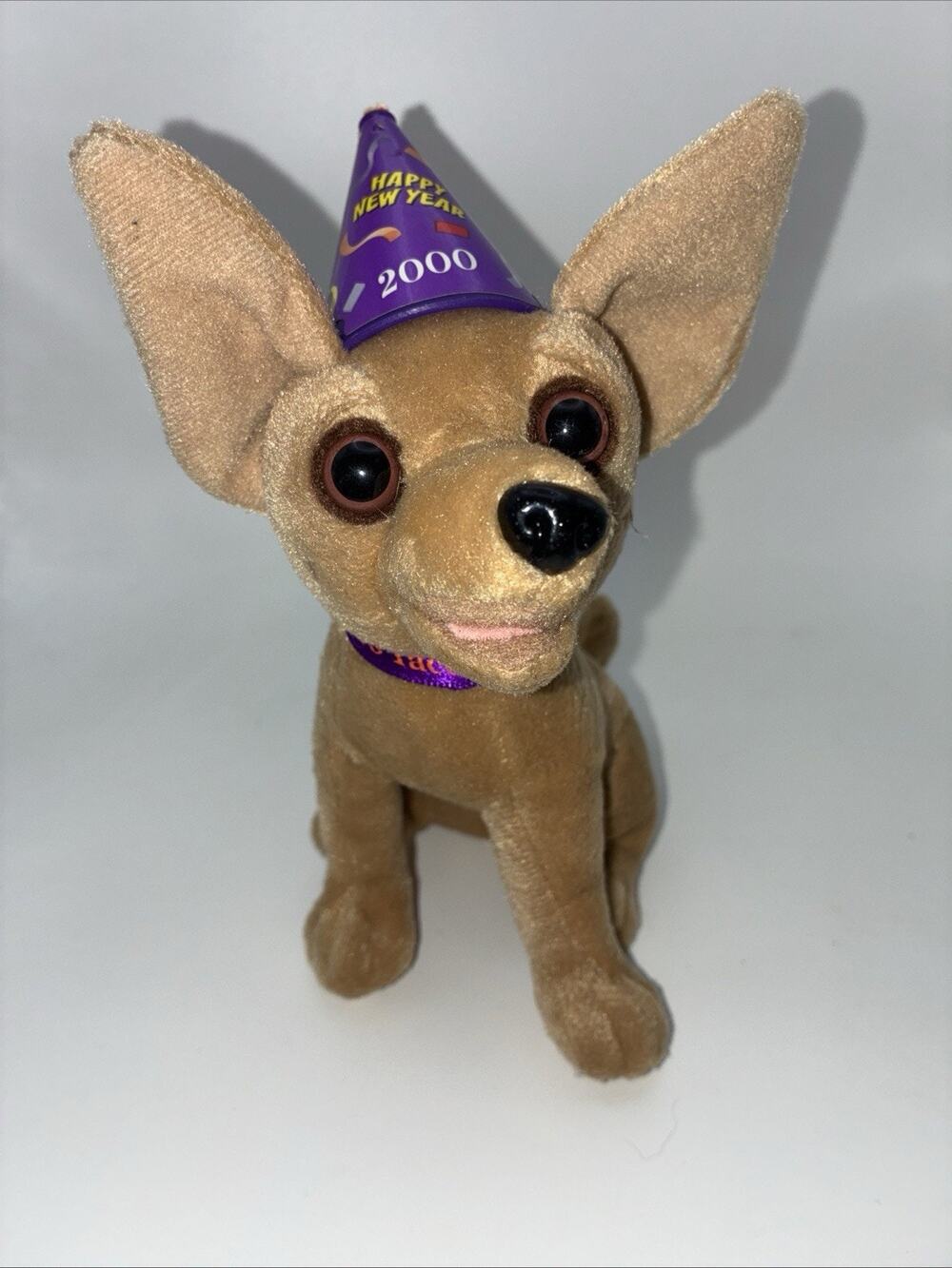 2000 Taco Bell Plush Dog Talking Chihuahua Happy New Years Amigos - WORKS